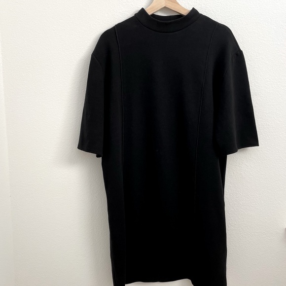 ZARA Textured Weave Dress Black - Picture 8 of 10